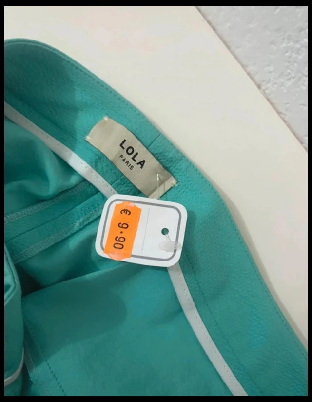 Lola Paris Turquoise Mint Green Straight Skirt XS Size 34 – photo 4